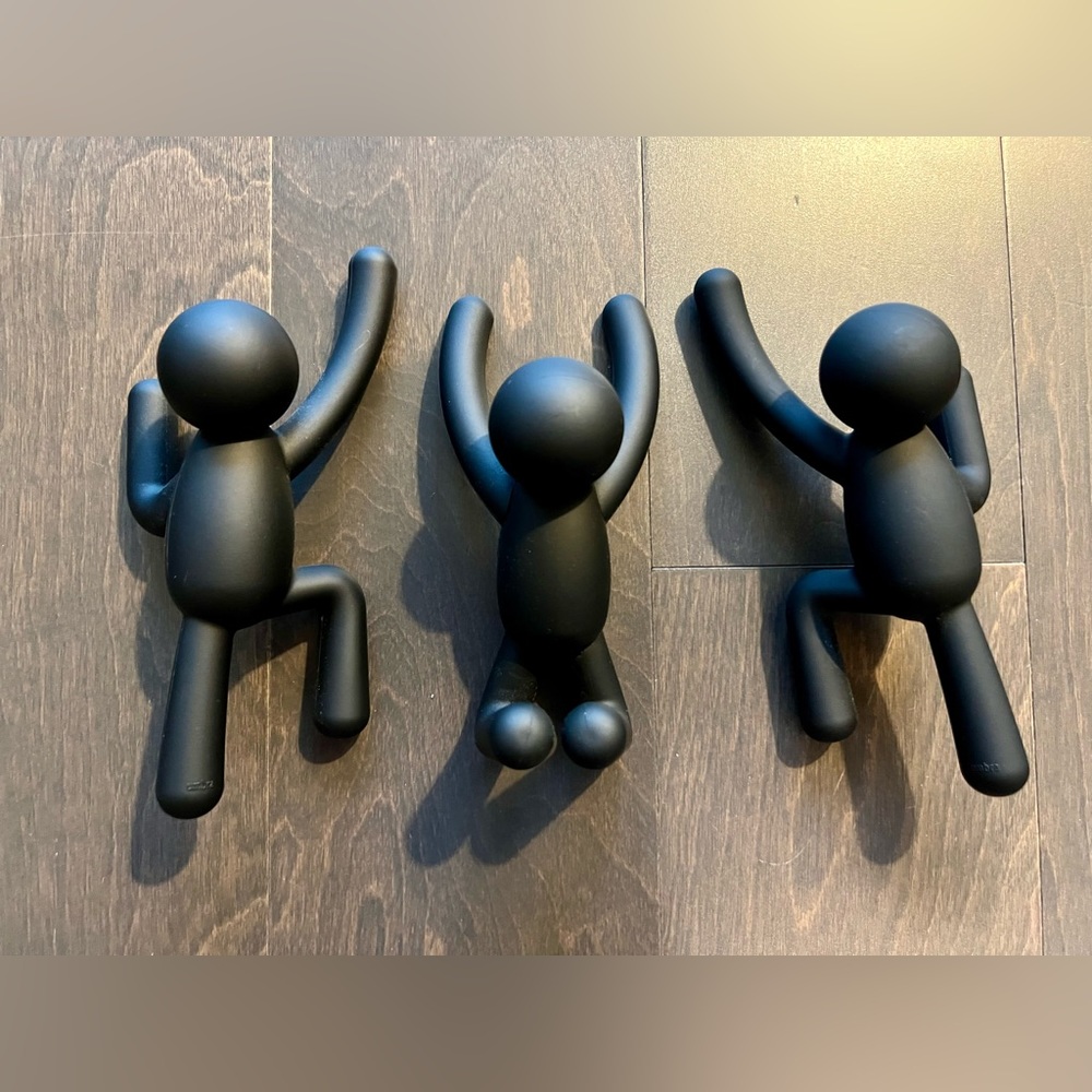 Umbra Buddy Hooks Black (Set of 3)